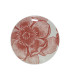 Service de 18 assiettes en porcelaine – grandes fleurs roses
