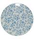 Service de 18 assiettes en porcelaine – motif fleurs bleues
