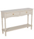 Console classique en bois blanc 2 tiroirs 110x28x75cm