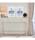 Console classique en bois blanc 2 tiroirs 110x28x75cm