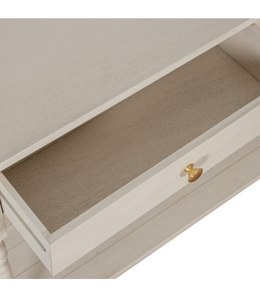 Console classique en bois blanc 2 tiroirs 110x28x75cm