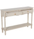 Console classique en bois blanc 2 tiroirs 110x28x75cm