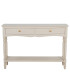 Console classique en bois blanc 2 tiroirs 110x28x75cm