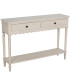 Console classique en bois blanc 2 tiroirs 110x28x75cm