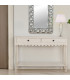 Console classique en bois blanc 2 tiroirs 110x28x75cm