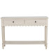 Console classique en bois blanc 2 tiroirs 110x28x75cm