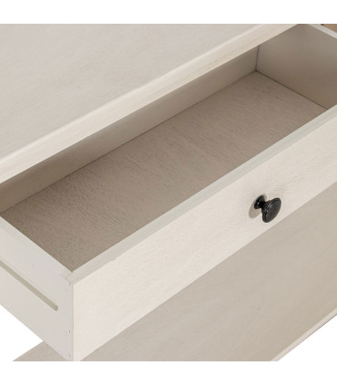 Console classique en bois blanc 2 tiroirs 110x28x75cm