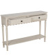 Console classique en bois blanc 2 tiroirs 110x28x75cm
