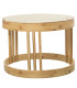 Set de 2 tables basses gigognes bambou et cannage rotin 55x55x42cm