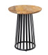 Table d'appoint bois de manguier et métal noir 45x45x55cm