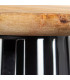 Table d'appoint bois de manguier et métal noir 45x45x55cm