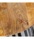 Table d'appoint bois de manguier et métal noir 45x45x55cm