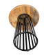 Table d'appoint bois de manguier et métal noir 45x45x55cm