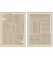 Set de 2 tableaux décoratifs en relief 50x3.5x70cm