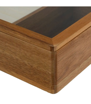 jewelery Box acacia wood and Glass 24x16x6.5cm