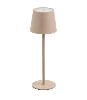 Table Lamp LED metal beige wireless 9x9x27cm