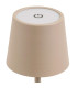 Lampe à poser en métal beige LED sans fil 9x9x27cm