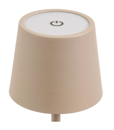 Table Lamp LED metal beige wireless 9x9x27cm