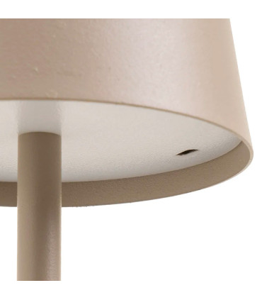 Table Lamp LED metal beige wireless 9x9x27cm