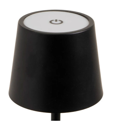 Table Lamp LED metal black wireless 9x9x27cm