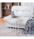 Metal and white Wood Side Table 40x30x58cm