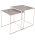 Set of 2 Coffee Tables beige MetaL 38x38x41cm