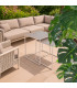 Set of 2 Coffee Tables beige MetaL 38x38x41cm