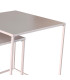 Set de 2 tables basses gigognes en métal beige 38x38x41cm