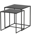 copy of Set of 2 Coffee Tables Black MetaL 38x38x41cm