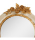 Miroir classique rond beige et doré 14x2x16cm