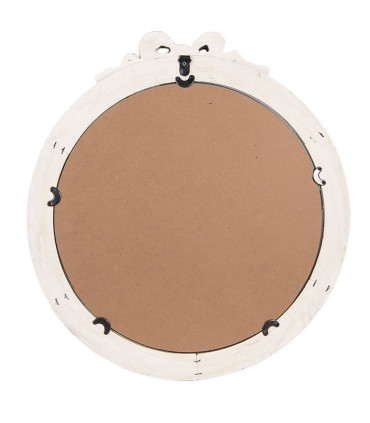 Miroir classique rond blanc 48x6x52cm