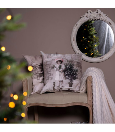 Miroir classique rond blanc 48x6x52cm