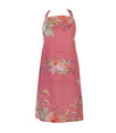 Tablier de cuisine en coton rose fleuri 70x85cm