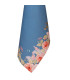Torchon 100% coton bleu motif fleuri 50x70cm