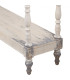 Console classique bois blanchi 2 étagères 110x35x78cm