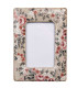 Cadre photo rectangulaire mural ou à poser beige fleuri pour photo 9x13cm