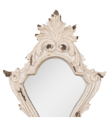 Miroir classique en bois blanc 27x5x42cm