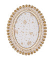 Photo Frame oval white and gold 13x18cm