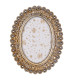 Photo Frame oval white and gold 13x18cm