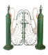 Garden door green metal 132x31x138cm