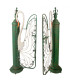 Garden door green metal 132x31x138cm
