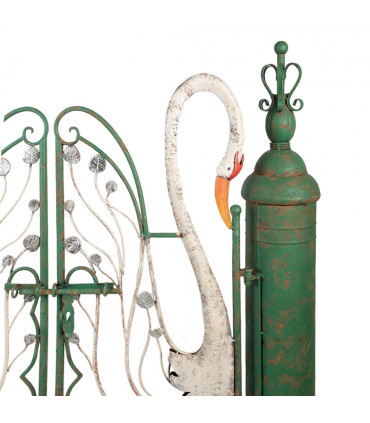 Garden door green metal 132x31x138cm