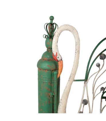 Garden door green metal 132x31x138cm