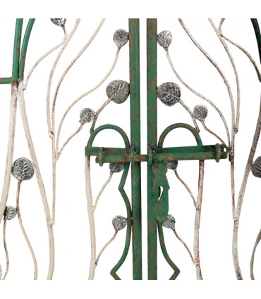 Garden door green metal 132x31x138cm