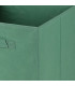 Boîte de rangement cube intissé vert 31x31x31cm