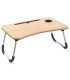 Plateau de lit en bois et métal pour ordinateur avec tiroir 60x40x26cm