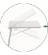 Table d'appoint métal blanc 52x40x55-73.5cm