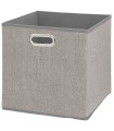Panier de rangement cube gris 31x31x31cm