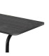 Table d'appoint métal et bois noir 60x40x65-89cm