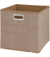 Panier de rangement cube taupe 31x31x31cm